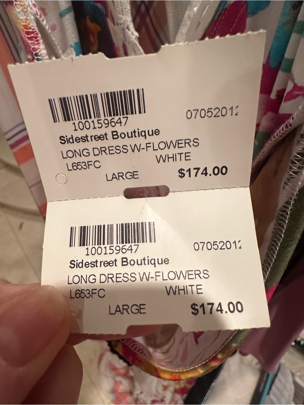 Sky Confetti Halter Maxi Dress with Multicolor Floral Print Large NWT - Picture 7 of 7